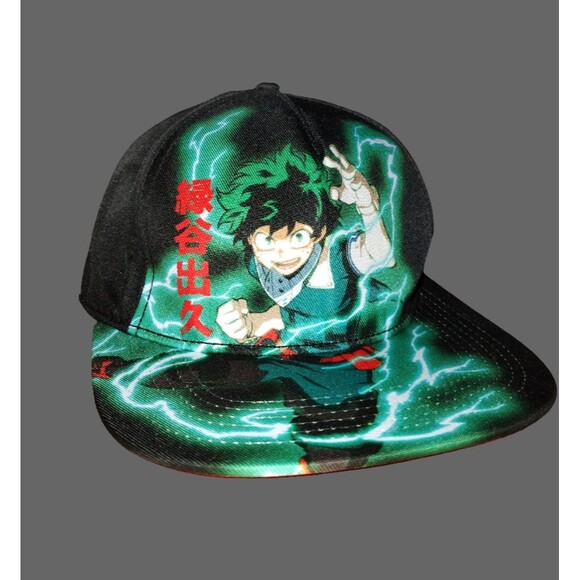 My Hero Academia Deku Lightning Snapback Hat - Picture 1 of 8